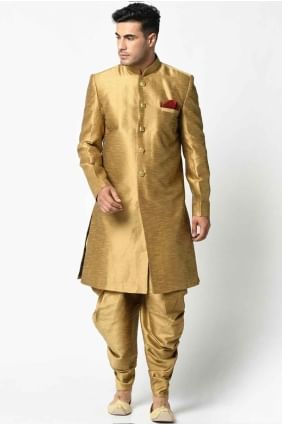 Silk Men Kurta with Plain KURR80