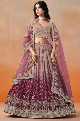 Georgette Georgette Lehenga Choli with Embroidered LC8426