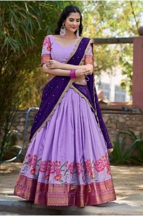 Cotton Lehenga Choli with Embroidered LC8450