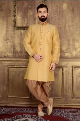 Gold Art Banarasi Silk Semi Indo Indo Western INW0020