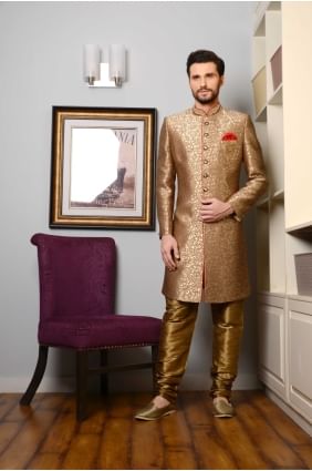 Beige Imported Fabric Indo Western Indo Western INWU0061