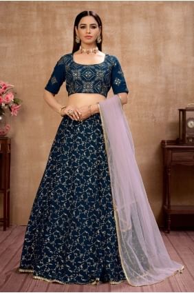 Dark Lehenga Choli in Georgette with Embroidery lc3431