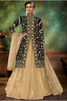 Black Velvet Lehenga Suit LS0184