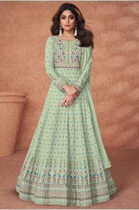 Pista  Anarkali Suit in Embroidered Georgette AS3288