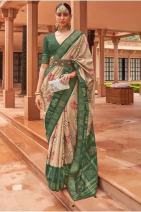Patola silk Saree in Green with Weaving SR23324