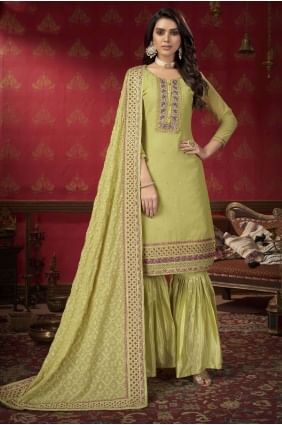 Pista  Faux georgette Embroidered Pakistani Suit with Dupatta SS0932