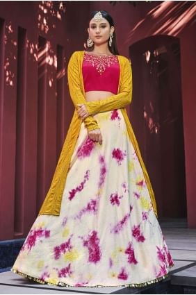 Pink  Cotton Lehenga Choli with Embroidered LC6497