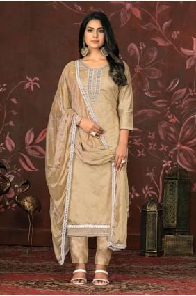 Plain Salwar Kameez in Brige  with Hand SK153963