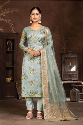Plain Salwar Kameez with Hand SK153967