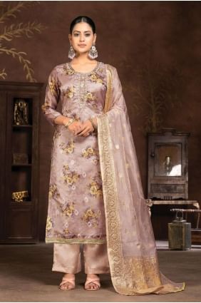 Peach Salwar Kameez in Digital print SK153969
