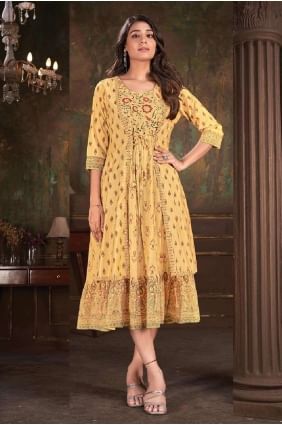 Cotton  Kurti with Printed KTI2322