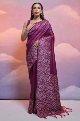 Handloom silk Saree Wine  in Weaving SR26515
