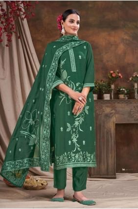 Orange Viscose Embroidered Salwar Kameez with Dupatta SK154114