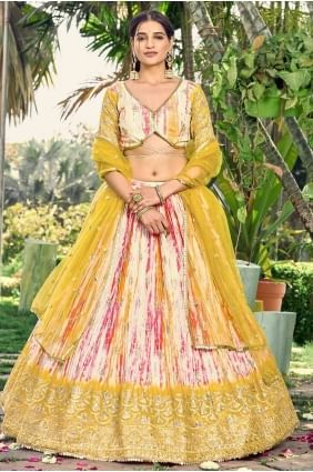 Multicolor Lehenga Choli in Printed chiffon LC7855