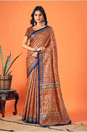 Multicolor Printed Pashmina Saree SR27102
