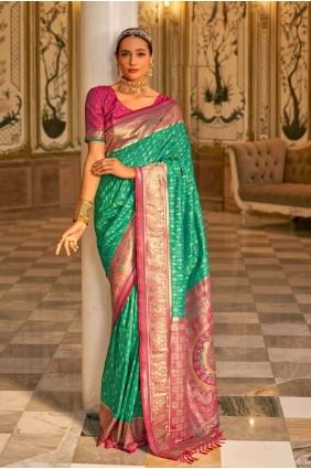 Rama  Weaving Banarasi silk Saree SR27168