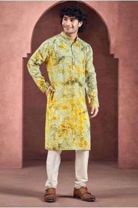 Viscose Men Kurta with Digital print KURR272