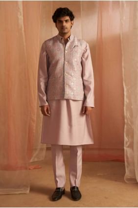 Viscose Men Kurta with Digital print in Purple INWU0021