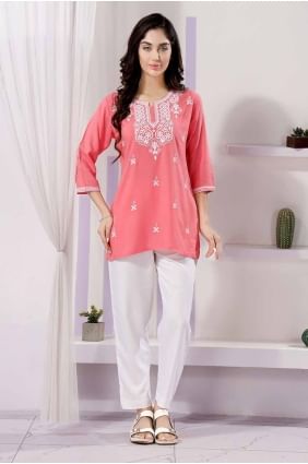 Gajri Kurti with Embroidered Rayon KTI2566