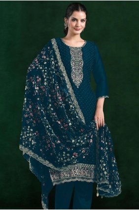 Chiffon Chiffon Straight Pant Suit with Embroidered SK159233