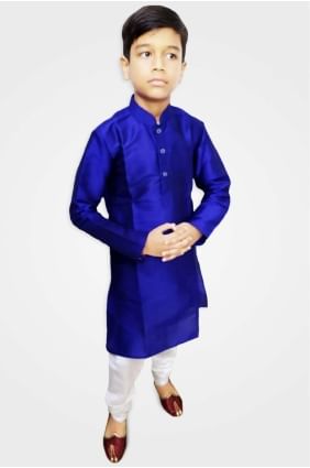 Blue Art silk Boy Kurta BYU0005
