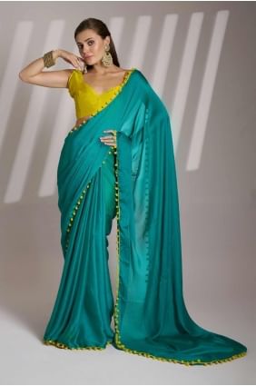 Chiffon Saree in Rama  with Printed SR28130