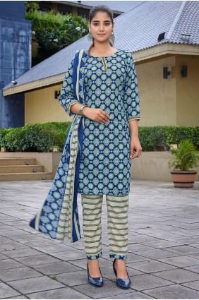 Cotton Straight Suit with Digital print SK155427