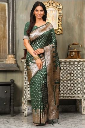 Blue Banarasi silk Saree with Weaving SR28869