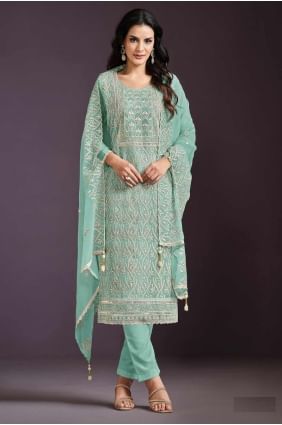 Chiffon Eid Salwar Kameez with Embroidered SK155163