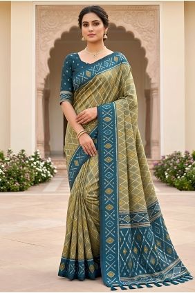 Patola silk Saree in Green with Embroidered SR30163