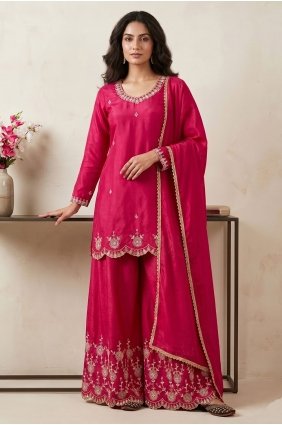 Silk Salwar Kameez with Embroidered SS1387