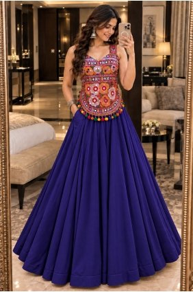 Georgette Georgette Lehenga Choli with Plain LC9297