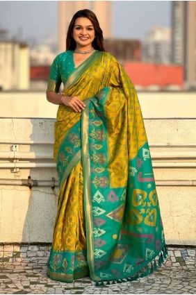 Green Weaving Saree in Silk SR28017