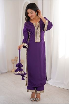 Maroon Salwar Kameez with Lace Crepe SK15636