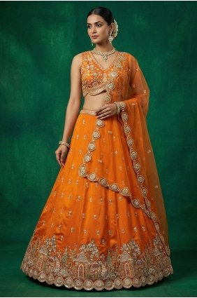 Chinon chiffon Chinon chiffon Lehenga Choli with Embroidered LC9239