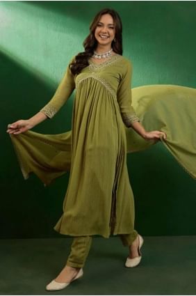Mahendi  Embroidered Salwar Kameez in Georgette SK155362