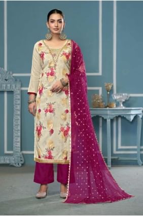 Margenta Straight Pant Suit in  Viscose SK155373