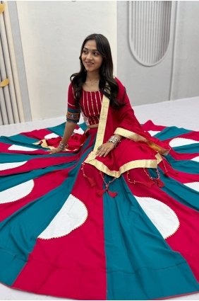 Cotton Multicolor Lehenga Choli in Mirror LC9257