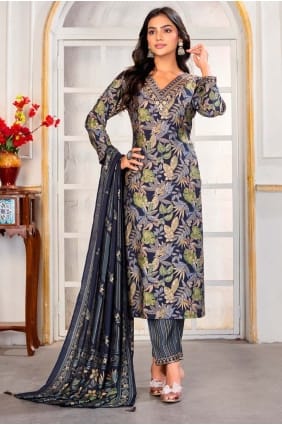 Multicolor Salwar Kameez in Chanderi with Printed SK156140