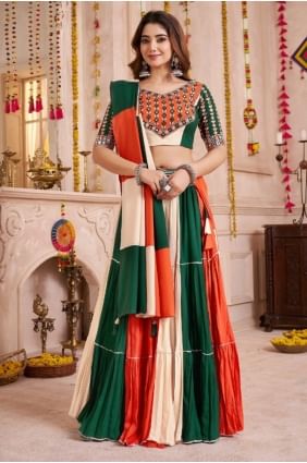 Weaving Viscose Lehenga Choli in Multicolor with Dupatta LC8632