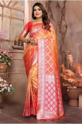 Mustard  Saree in Weaving Silk SR28257