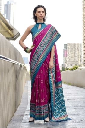Pink Saree in Weaving Silk SR28443