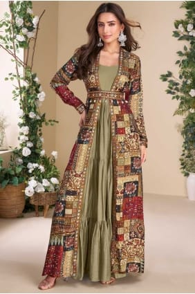 Pista Georgette Gown Dress with Embroidered GW1190