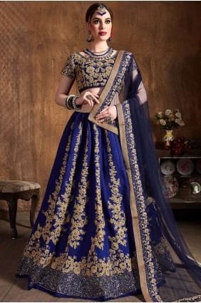 Designer Royal blue Art silk Lehenga Choli lc2400