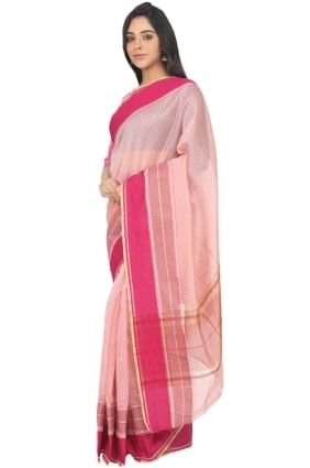 Baby pink Saree with Weaving Silk SR25195