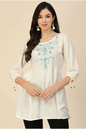 Indo Western Kurti in Wine  Viscose with Plain KTI2154