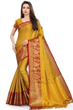 Yellow Saree in Silk Weaving SR25577