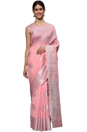 Light pink Saree in Silk with Weaving SR25581
