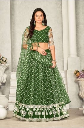 Net Lehenga Choli Embroidered LC7554