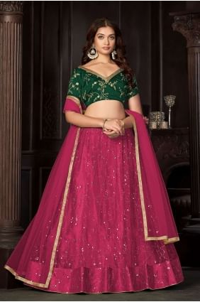 Net  Lehenga Choli in Embroidered LC7569